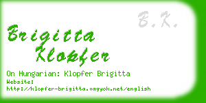 brigitta klopfer business card